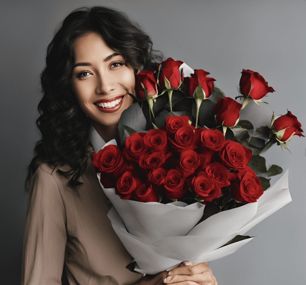 Ramos con rosas Natural Orleans