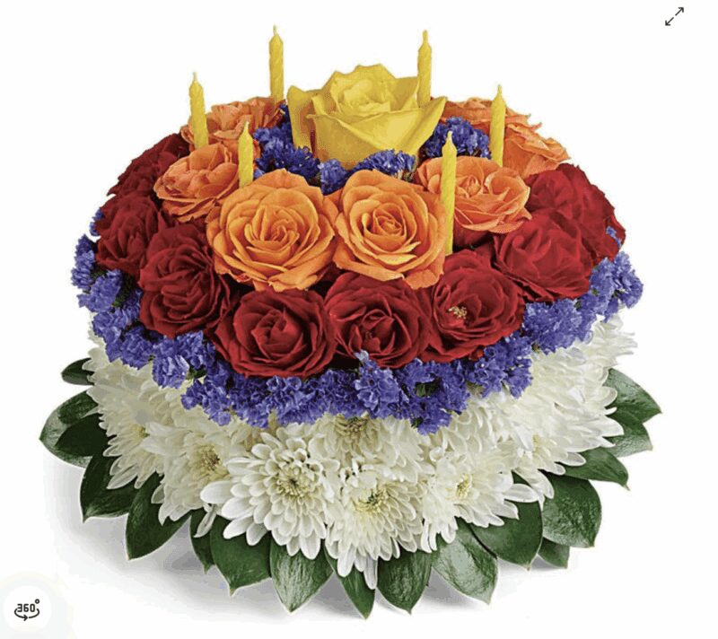 Pastel de rosas y flores 60