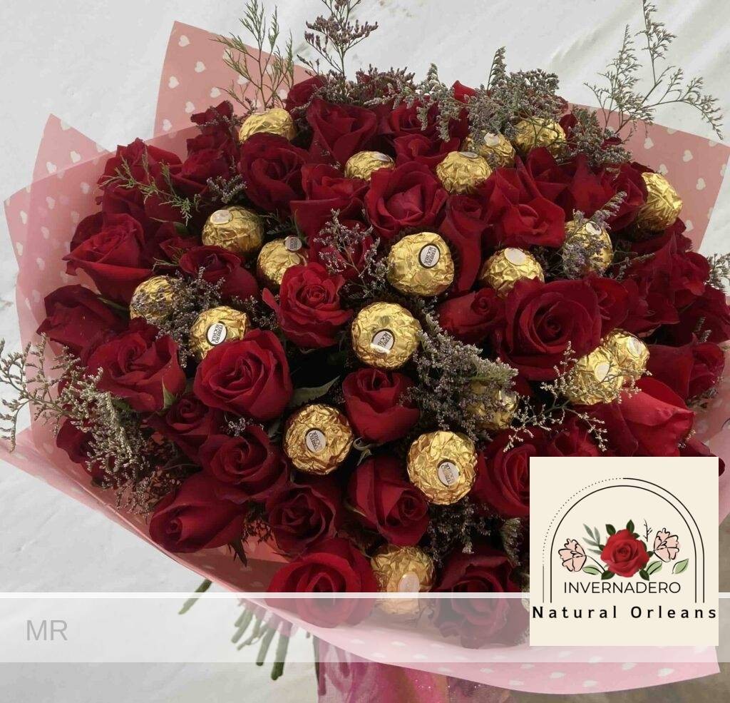 100 rojas con chocolates