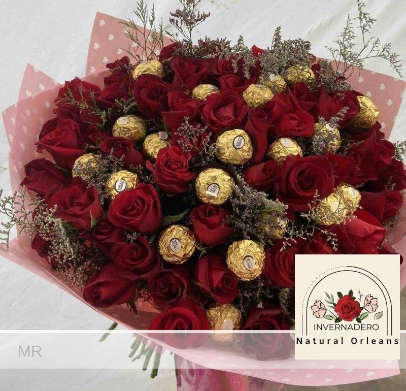 100 rojas con chocolates